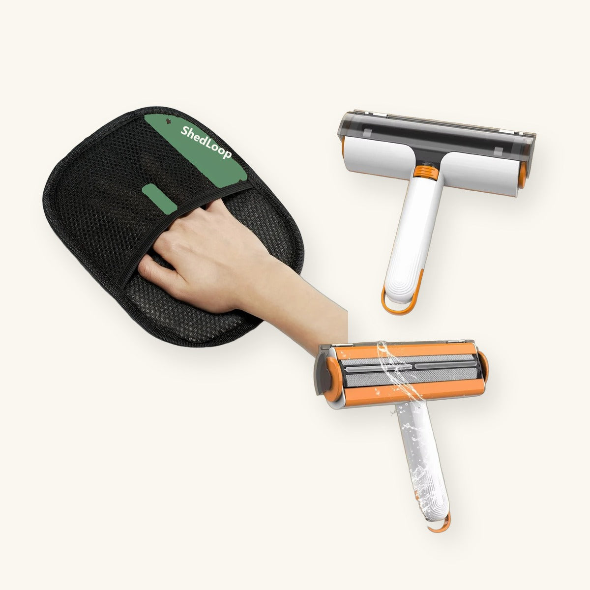 ShedLoop Fur-Free Home Kit: glove, 2-in-1 brush and washable roller